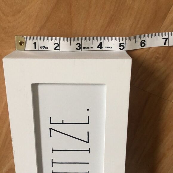 Rae Dunn Wood White “SANITIZE” Sign - Picture 4 of 5